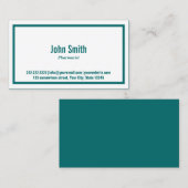 Aquamarine Green Border Pharmaceutical Business Ca Visitenkarte (Vorne/Hinten)