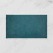 Aquamarine Green Damask Hair Stylist Business Card Visitenkarte (Rückseite)