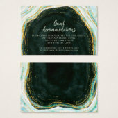 Aquamarine Green Geode Guest Accommodation Insert (Vorne & Hinten)