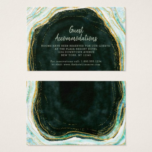 Aquamarine Green Geode Guest Accommodation Insert (Vorne & Hinten)