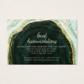 Aquamarine Green Geode Guest Accommodation Insert (Vorderseite)