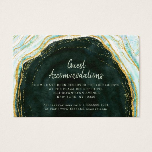 Aquamarine Green Geode Guest Accommodation Insert  (Vorderseite)
