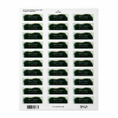 Aquamarine Green & Gold Agate Wedding Rücksendeadr (Vorne)