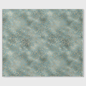 Aquamarine Green Gold Leopard Print Geschenkpapier (Flach)