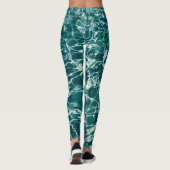 Aquamarine Green Pool Muster Leggings (Rückseite)
