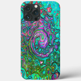 Aquamarine Groovy Abstrakt Retro Liquid Swirl Case-Mate iPhone Hülle