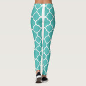 Aquamarine grün bedruckte Leggings (Rückseite)