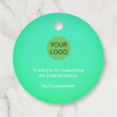 Aquamarine Grün-Regenbogen-Farbfarbenleuchten Geschenkanhänger (Rückseite)