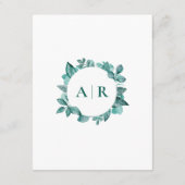 Aquamarine Gründetails Hochzeit Weitere Informatio Begleitkarte (Rückseite)