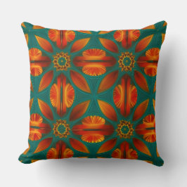 Aquamarine grüne Blätter im marokkanischen Stil in Kissen