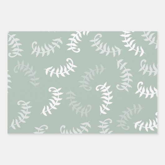 Aquamarine grüne botanische Blätter (Vorderseite)