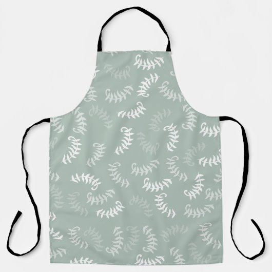 Aquamarine grüne botanische Blätter Schürze (Vorderseite)