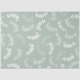 Aquamarine grüne botanische Blätter Seidenpapier