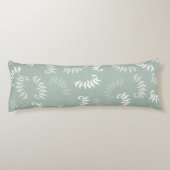 Aquamarine grüne botanische Blätter Seitenschläferkissen (Rückseite)