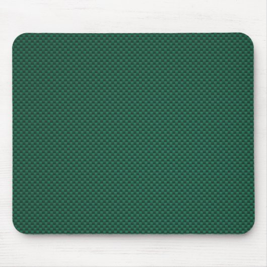 Aquamarine grüne Carbon-Faser-Print Mousepad (Vorne)