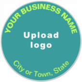 Aquamarine grüne Farbrunde, Vinyl Aufkleber (Vorderseite)