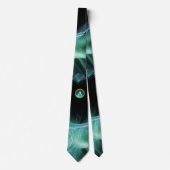 AQUAMARINE GRÜNE FRAKTAL-WELLEN, WIRBEL, BLAUES KRAWATTE (Vorderseite)