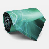 AQUAMARINE GRÜNE FRAKTAL-WELLEN, WIRBEL, BLAUES KRAWATTE (Gerollt)