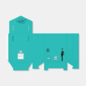 Aquamarine grüne Gefälligkeitsflaggen Geschenkschachtel (Ungefaltet)