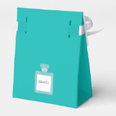 Aquamarine grüne Gefälligkeitsflaggen Geschenkschachtel (Rückseite)