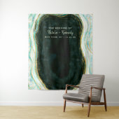 Aquamarine Grüne Geode Hochzeitskabine - Hintergru Wandteppich (Beispiel)