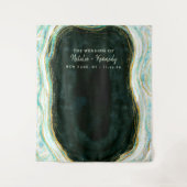 Aquamarine Grüne Geode Hochzeitskabine - Hintergru Wandteppich (Vorderseite)