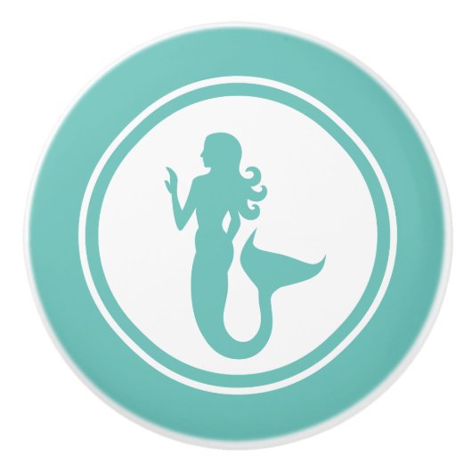 Aquamarine grüne keramikknauf (Vorderseite)