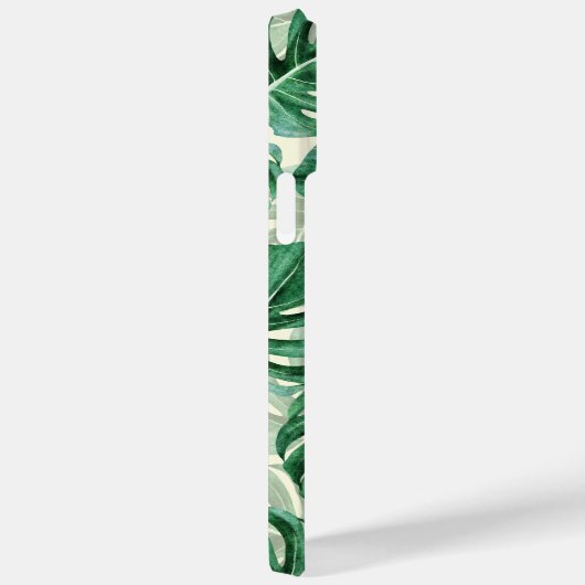 Aquamarine grüne Monstera-Blätter Case-Mate iPhone Hülle (Rückseite / Rechts)