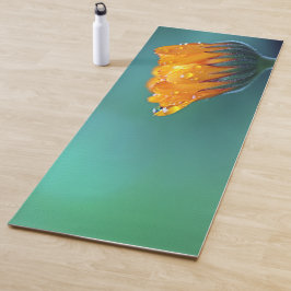 Aquamarine grüne Orangen Blume Ruhe Yogamatte