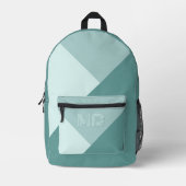Aquamarine Grüne Pastel Seafoam Seaglass Minze Bedruckter Rucksack (Vorderseite)