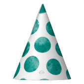 Aquamarine grüne Polka Dots Muster Wasserfarbe Abs Partyhütchen (Links)