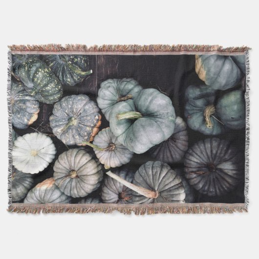 Aquamarine grüne Pumpkins Decke (Vorderseite)