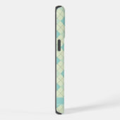 Aquamarine grüne Raute in leicht weichfähigem Past iPhone Hülle (Rechte Seite)