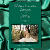 Aquamarine grüne Rose, Goldschmetterlinge Quincean Folieneinladung