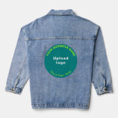 Aquamarine grüne Round-Business-Marke für Frauen Jeansjacke (Rückseite)