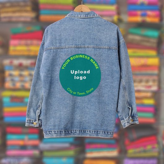 Aquamarine grüne Round-Business-Marke für Frauen Jeansjacke