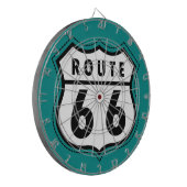 Aquamarine Grüne Route 66 Dartscheibe (Vorderseite Links)