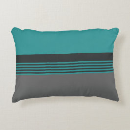 Aquamarine grüne Streifen Dekokissen