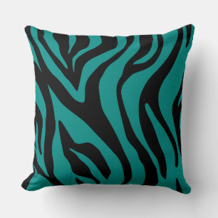 Aquamarine/grüne Tiger Druckkissen Kissen