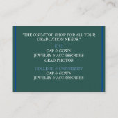 Aquamarine grüne und blaue Farbabbildungskappe für Visitenkarte (Rückseite)