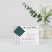 Aquamarine grüne und blaue Farbabbildungskappe für Visitenkarte (Stehend Vorderseite)