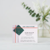 Aquamarine grüne und orangefarbene Graduierungskap Visitenkarte (Stehend Vorderseite)