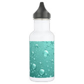 Aquamarine grüne Wassertropfen Edelstahlflasche (Links)