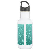 Aquamarine grüne Wassertropfen Edelstahlflasche (Rückseite)