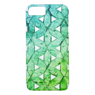 Aquamarine grünes Mosaik   Blume des Lebens Case-Mate iPhone Hülle