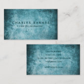 Aquamarine Grunge Business Card Visitenkarte (Vorne/Hinten)