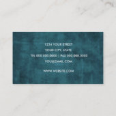 Aquamarine Grunge Business Card Visitenkarte (Rückseite)