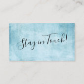 Aquamarine Grunge "We ve Moved" Umschließkarte Begleitkarte (Rückseite)