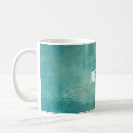 Aquamarine Grüntextur Kaffeetasse (Links)