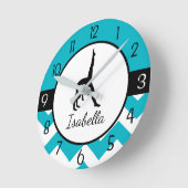 Aquamarine Gymnastik-Uhr Runde Wanduhr (Winkel)